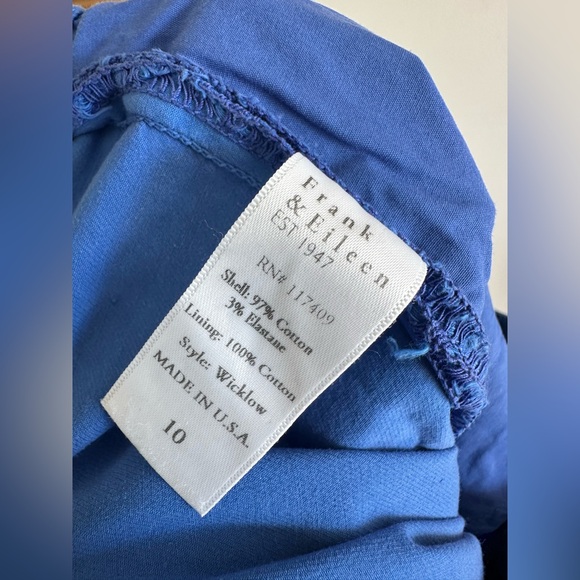 Frank & Eileen WICKLOW The Italian Chino Pants sz 10 - Picture 11 of 12